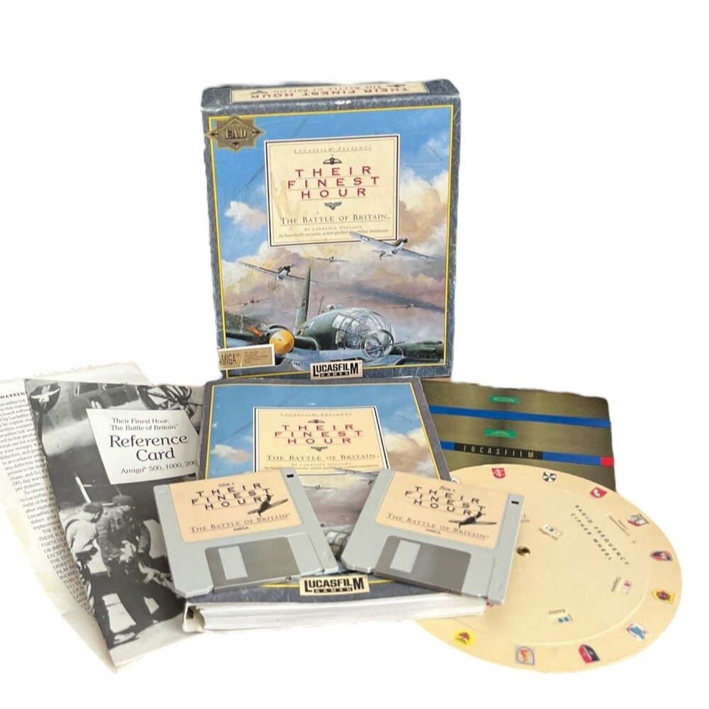 Vintage AMIGA 500/1000/2000 Their Finest Hour The Battle of Britain Box Manuals